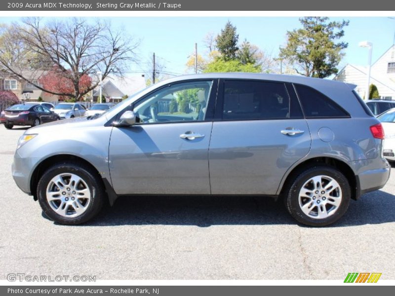 Sterling Gray Metallic / Taupe 2009 Acura MDX Technology