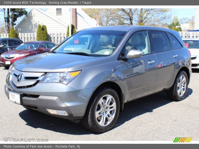 Sterling Gray Metallic / Taupe 2009 Acura MDX Technology