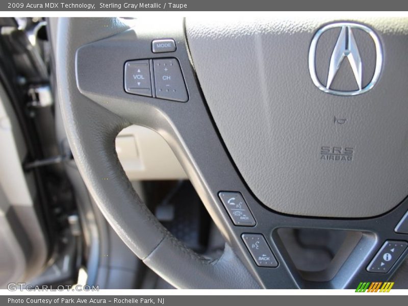Sterling Gray Metallic / Taupe 2009 Acura MDX Technology