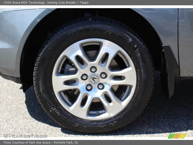 Sterling Gray Metallic / Taupe 2009 Acura MDX Technology
