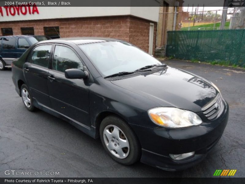 Black / Black 2004 Toyota Corolla S