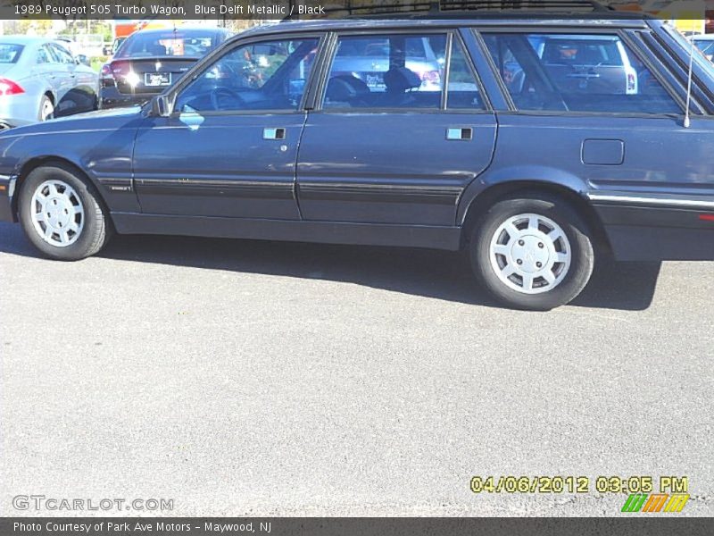 Blue Delft Metallic / Black 1989 Peugeot 505 Turbo Wagon