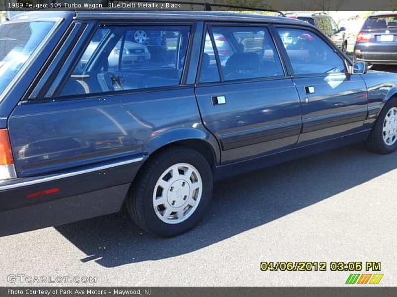 Blue Delft Metallic / Black 1989 Peugeot 505 Turbo Wagon