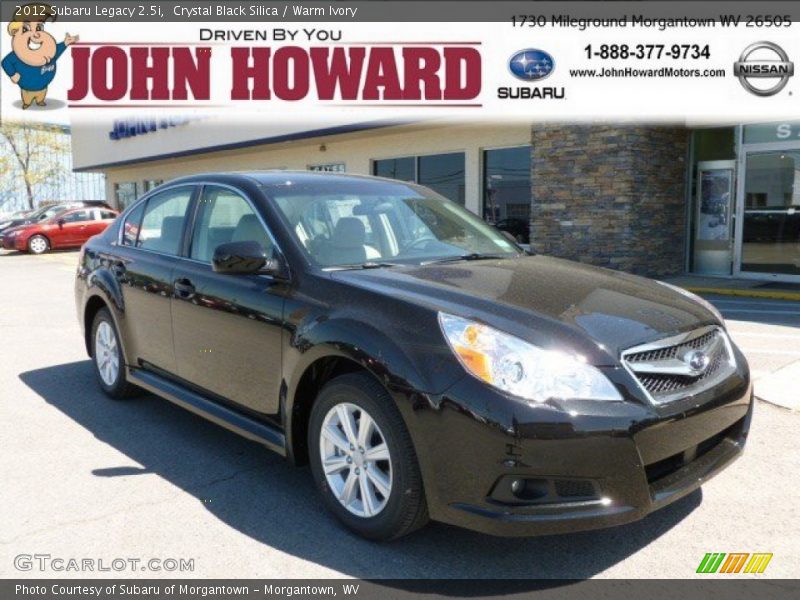 Crystal Black Silica / Warm Ivory 2012 Subaru Legacy 2.5i
