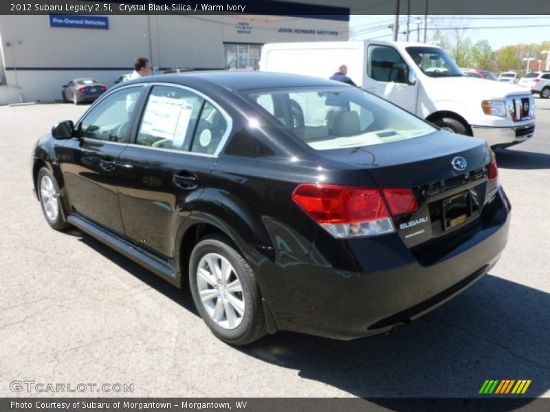 Crystal Black Silica / Warm Ivory 2012 Subaru Legacy 2.5i