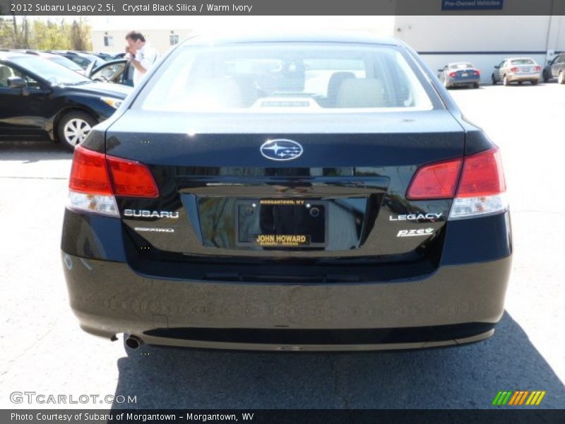 Crystal Black Silica / Warm Ivory 2012 Subaru Legacy 2.5i