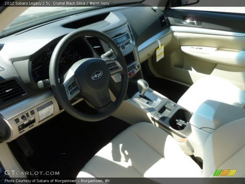 Crystal Black Silica / Warm Ivory 2012 Subaru Legacy 2.5i