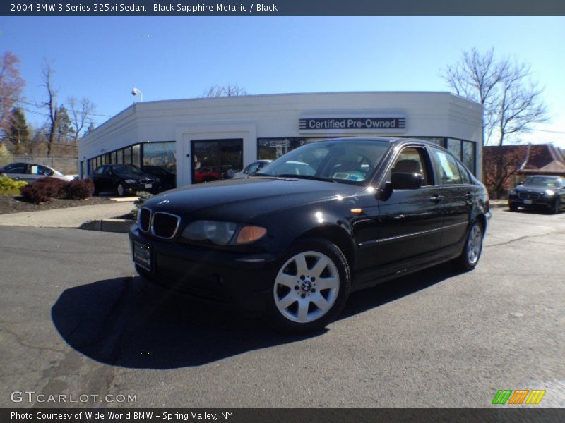 Black Sapphire Metallic / Black 2004 BMW 3 Series 325xi Sedan