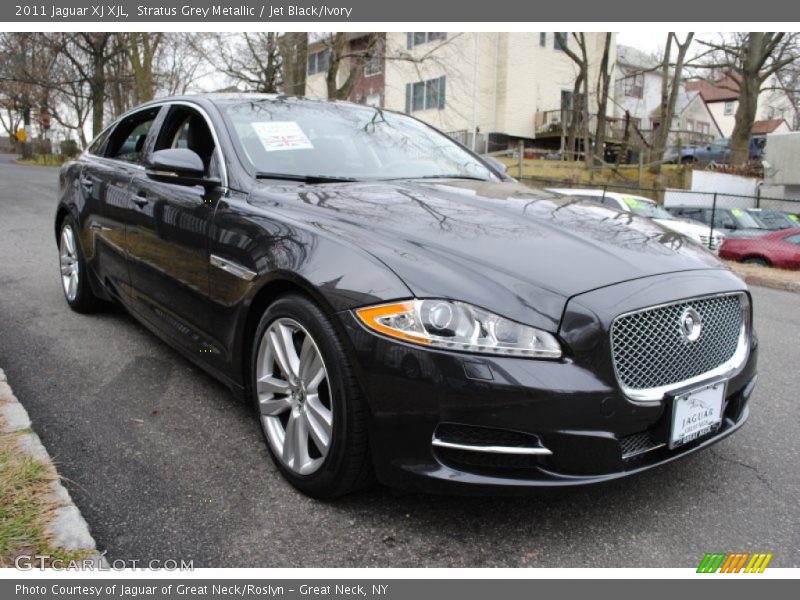 Stratus Grey Metallic / Jet Black/Ivory 2011 Jaguar XJ XJL