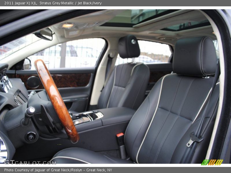 Stratus Grey Metallic / Jet Black/Ivory 2011 Jaguar XJ XJL