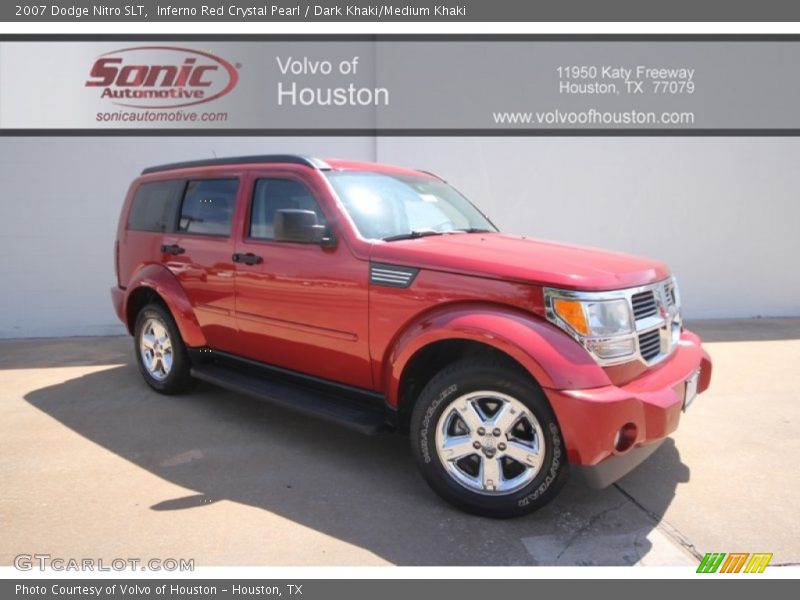 Inferno Red Crystal Pearl / Dark Khaki/Medium Khaki 2007 Dodge Nitro SLT