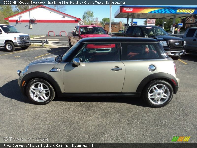 Sparkling Silver Metallic / Gravity Tuscan Beige Leather 2009 Mini Cooper S Hardtop