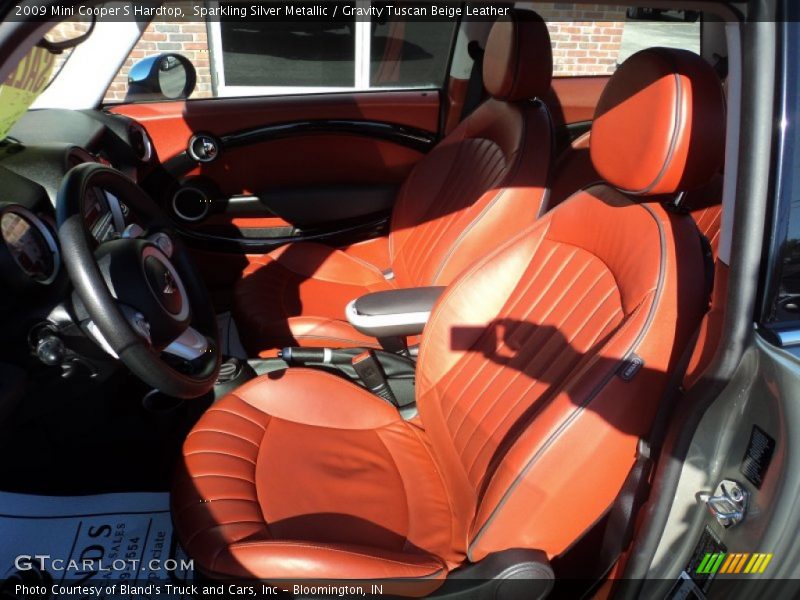 Sparkling Silver Metallic / Gravity Tuscan Beige Leather 2009 Mini Cooper S Hardtop