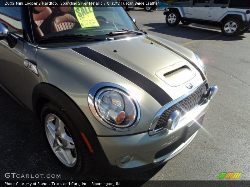 Sparkling Silver Metallic / Gravity Tuscan Beige Leather 2009 Mini Cooper S Hardtop