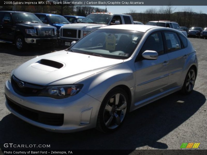 Spark Silver Metallic / Carbon Black/Graphite Gray Alcantara 2008 Subaru Impreza WRX STi