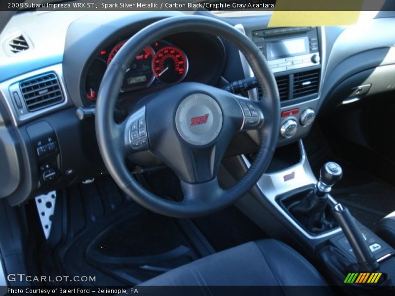  2008 Impreza WRX STi Carbon Black/Graphite Gray Alcantara Interior