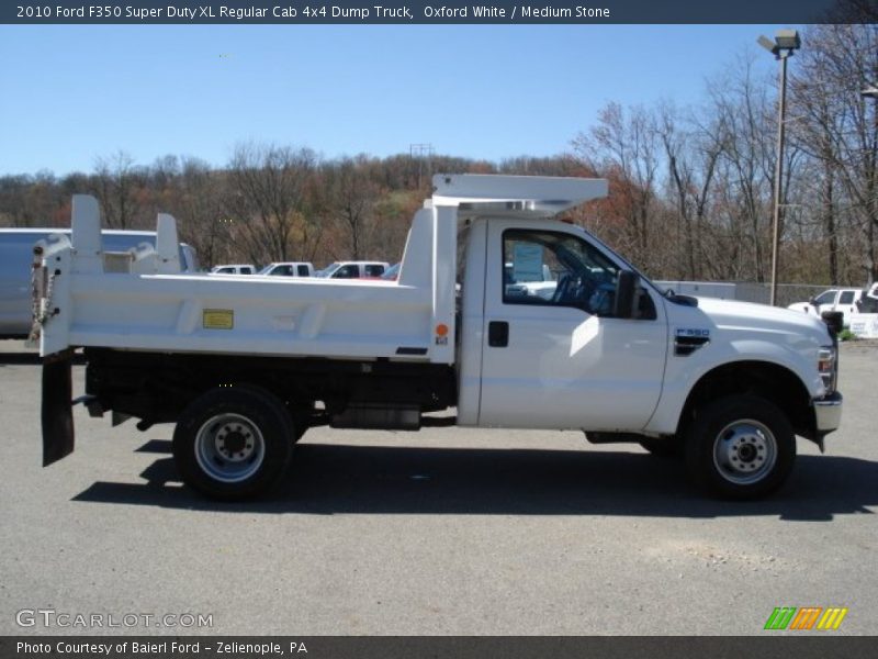 Oxford White / Medium Stone 2010 Ford F350 Super Duty XL Regular Cab 4x4 Dump Truck