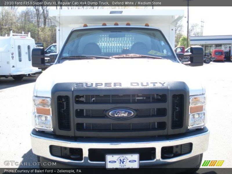 Oxford White / Medium Stone 2010 Ford F350 Super Duty XL Regular Cab 4x4 Dump Truck
