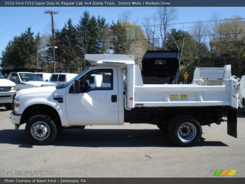  2010 F350 Super Duty XL Regular Cab 4x4 Dump Truck Oxford White