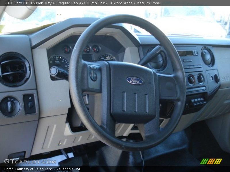 Dashboard of 2010 F350 Super Duty XL Regular Cab 4x4 Dump Truck