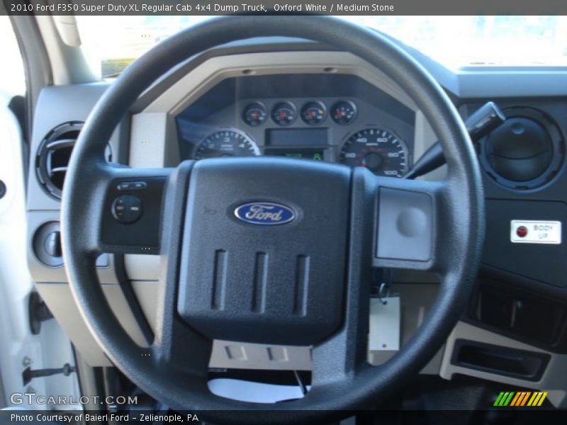  2010 F350 Super Duty XL Regular Cab 4x4 Dump Truck Steering Wheel