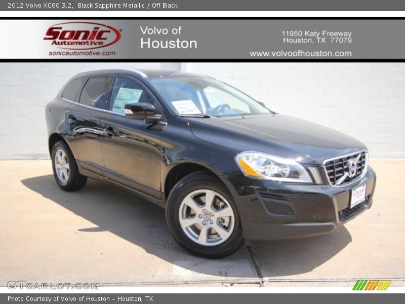 Black Sapphire Metallic / Off Black 2012 Volvo XC60 3.2