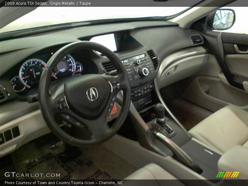 Grigio Metallic / Taupe 2009 Acura TSX Sedan