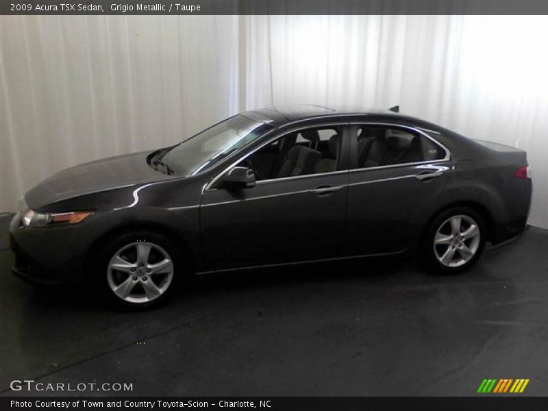 Grigio Metallic / Taupe 2009 Acura TSX Sedan