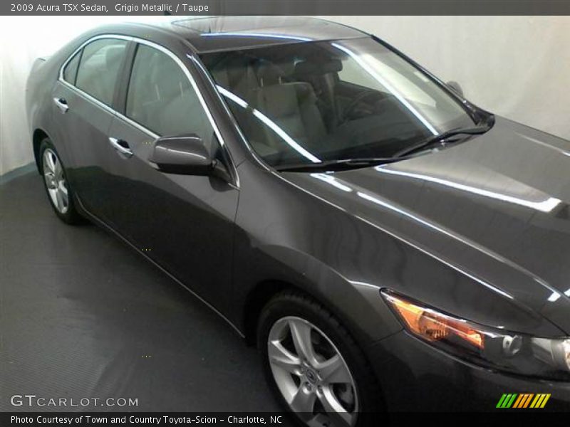 Grigio Metallic / Taupe 2009 Acura TSX Sedan