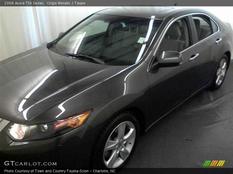 Grigio Metallic / Taupe 2009 Acura TSX Sedan