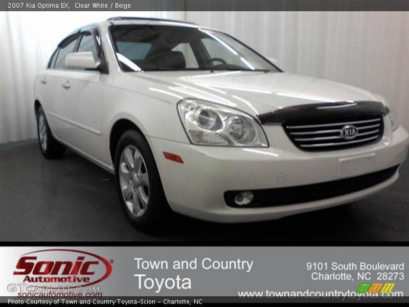 Clear White / Beige 2007 Kia Optima EX