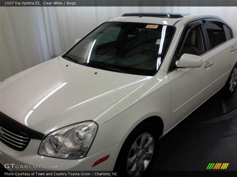 Clear White / Beige 2007 Kia Optima EX