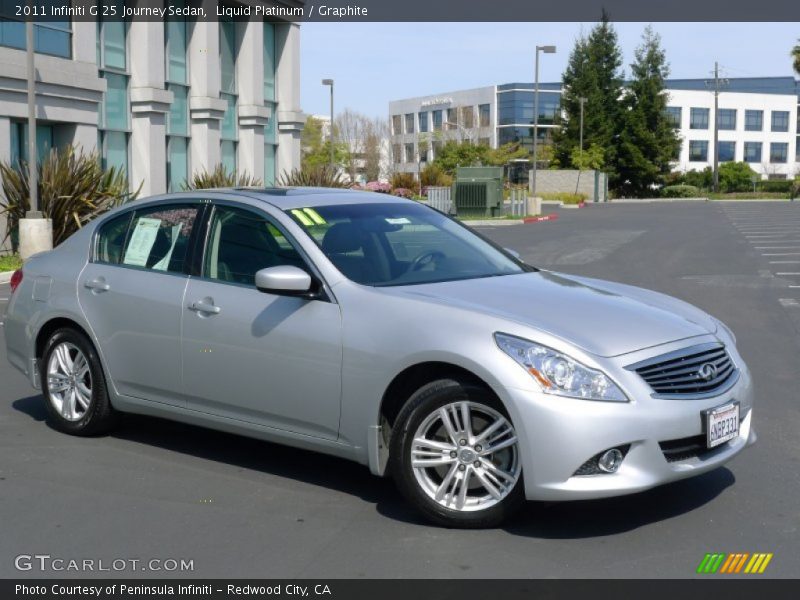 Liquid Platinum / Graphite 2011 Infiniti G 25 Journey Sedan