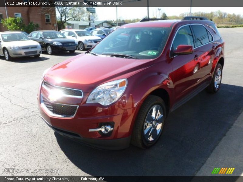 Cardinal Red Metallic / Jet Black 2012 Chevrolet Equinox LT AWD