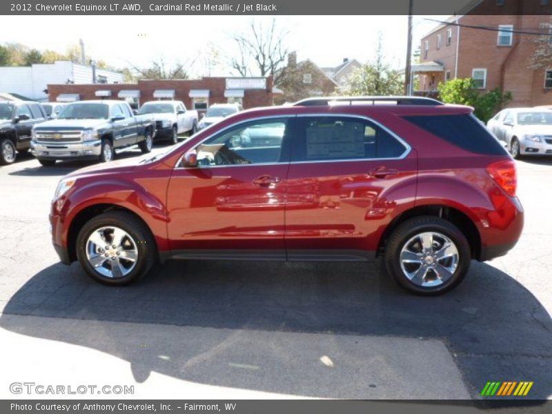 Cardinal Red Metallic / Jet Black 2012 Chevrolet Equinox LT AWD