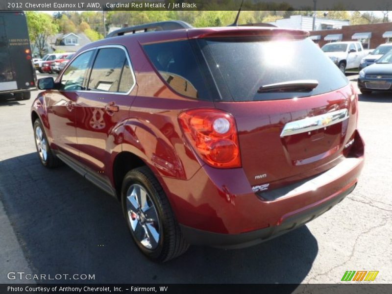 Cardinal Red Metallic / Jet Black 2012 Chevrolet Equinox LT AWD