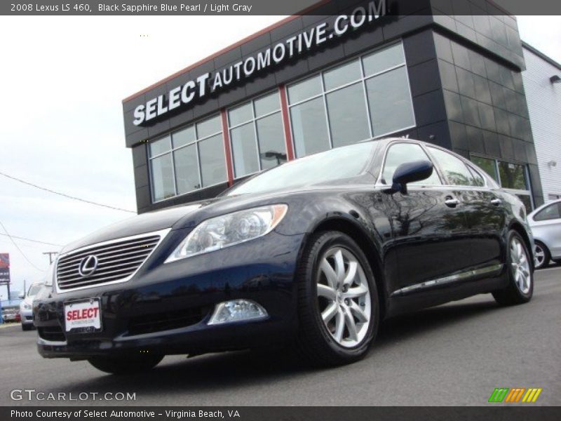 Black Sapphire Blue Pearl / Light Gray 2008 Lexus LS 460