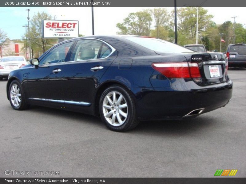 Black Sapphire Blue Pearl / Light Gray 2008 Lexus LS 460