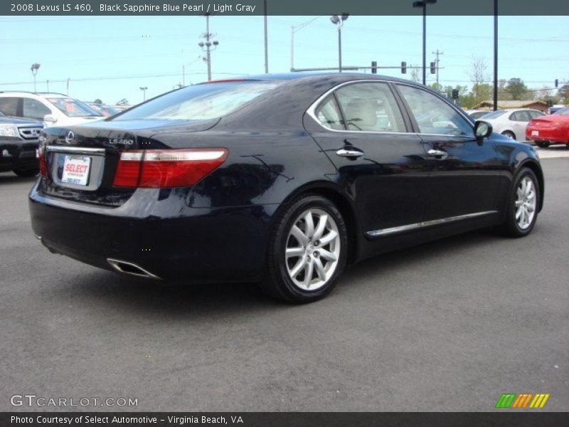 Black Sapphire Blue Pearl / Light Gray 2008 Lexus LS 460
