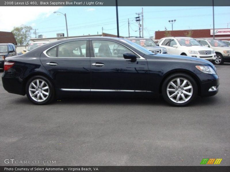 Black Sapphire Blue Pearl / Light Gray 2008 Lexus LS 460