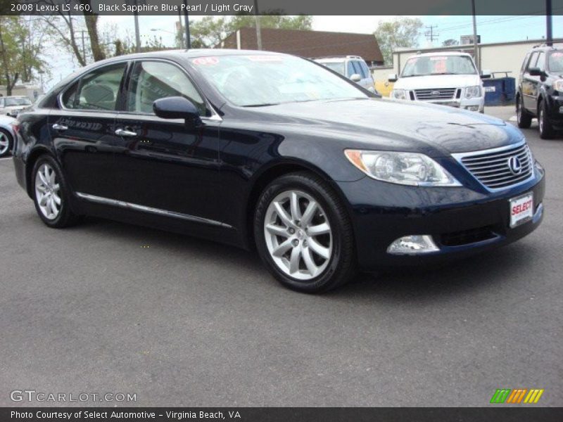 Black Sapphire Blue Pearl / Light Gray 2008 Lexus LS 460