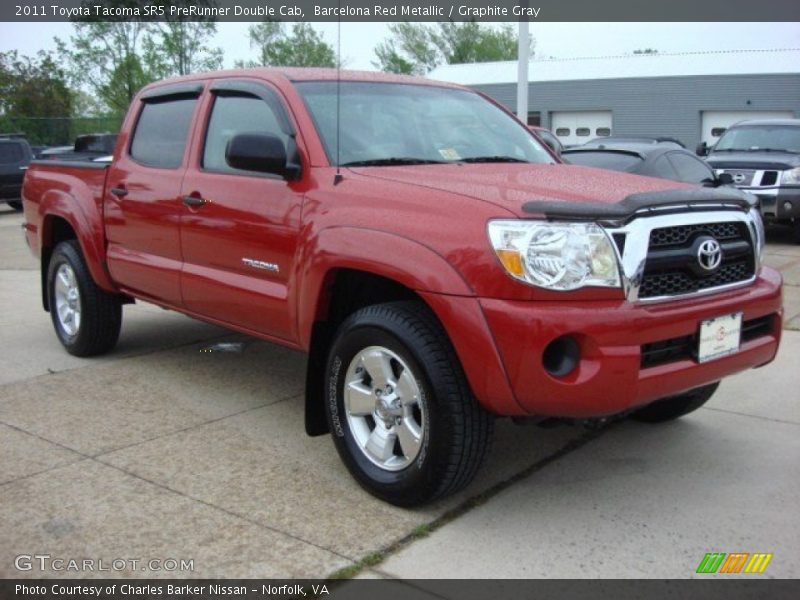Barcelona Red Metallic / Graphite Gray 2011 Toyota Tacoma SR5 PreRunner Double Cab