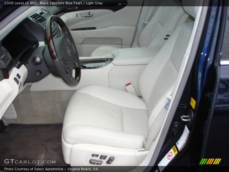 Black Sapphire Blue Pearl / Light Gray 2008 Lexus LS 460