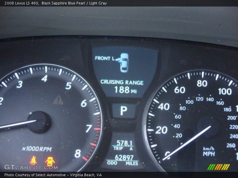 Black Sapphire Blue Pearl / Light Gray 2008 Lexus LS 460