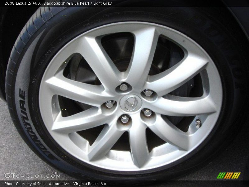 Black Sapphire Blue Pearl / Light Gray 2008 Lexus LS 460