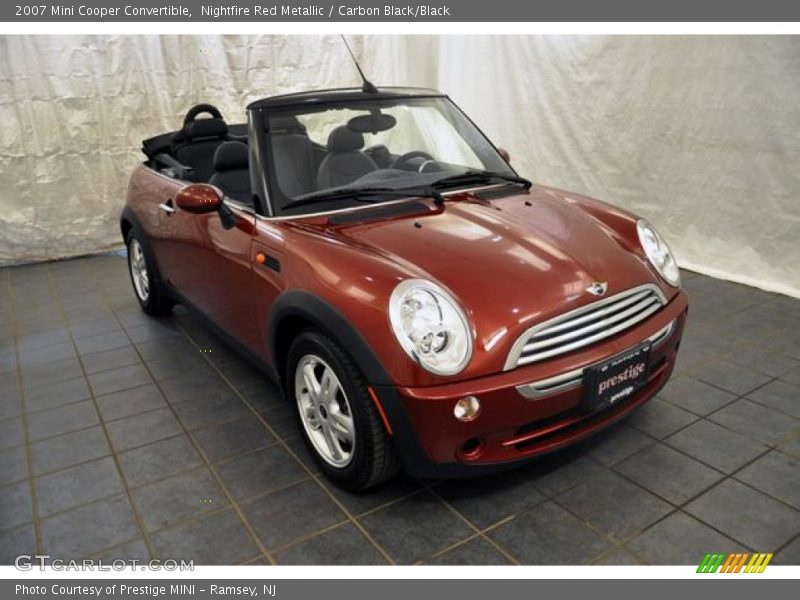Nightfire Red Metallic / Carbon Black/Black 2007 Mini Cooper Convertible