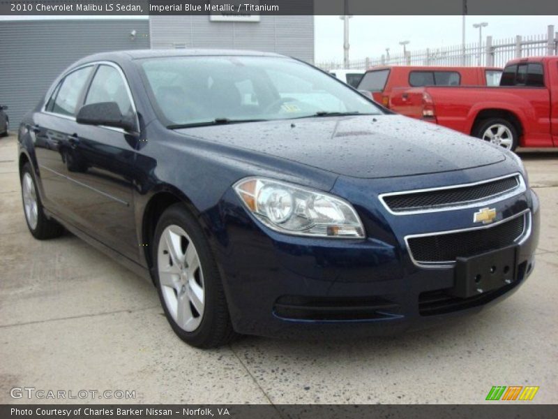 Imperial Blue Metallic / Titanium 2010 Chevrolet Malibu LS Sedan