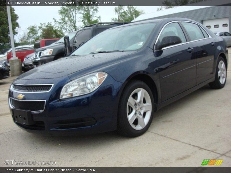 Imperial Blue Metallic / Titanium 2010 Chevrolet Malibu LS Sedan