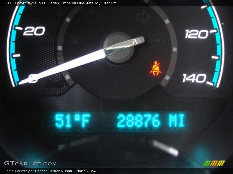 Imperial Blue Metallic / Titanium 2010 Chevrolet Malibu LS Sedan