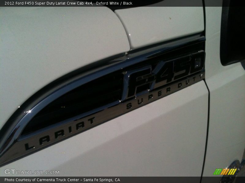 Oxford White / Black 2012 Ford F450 Super Duty Lariat Crew Cab 4x4